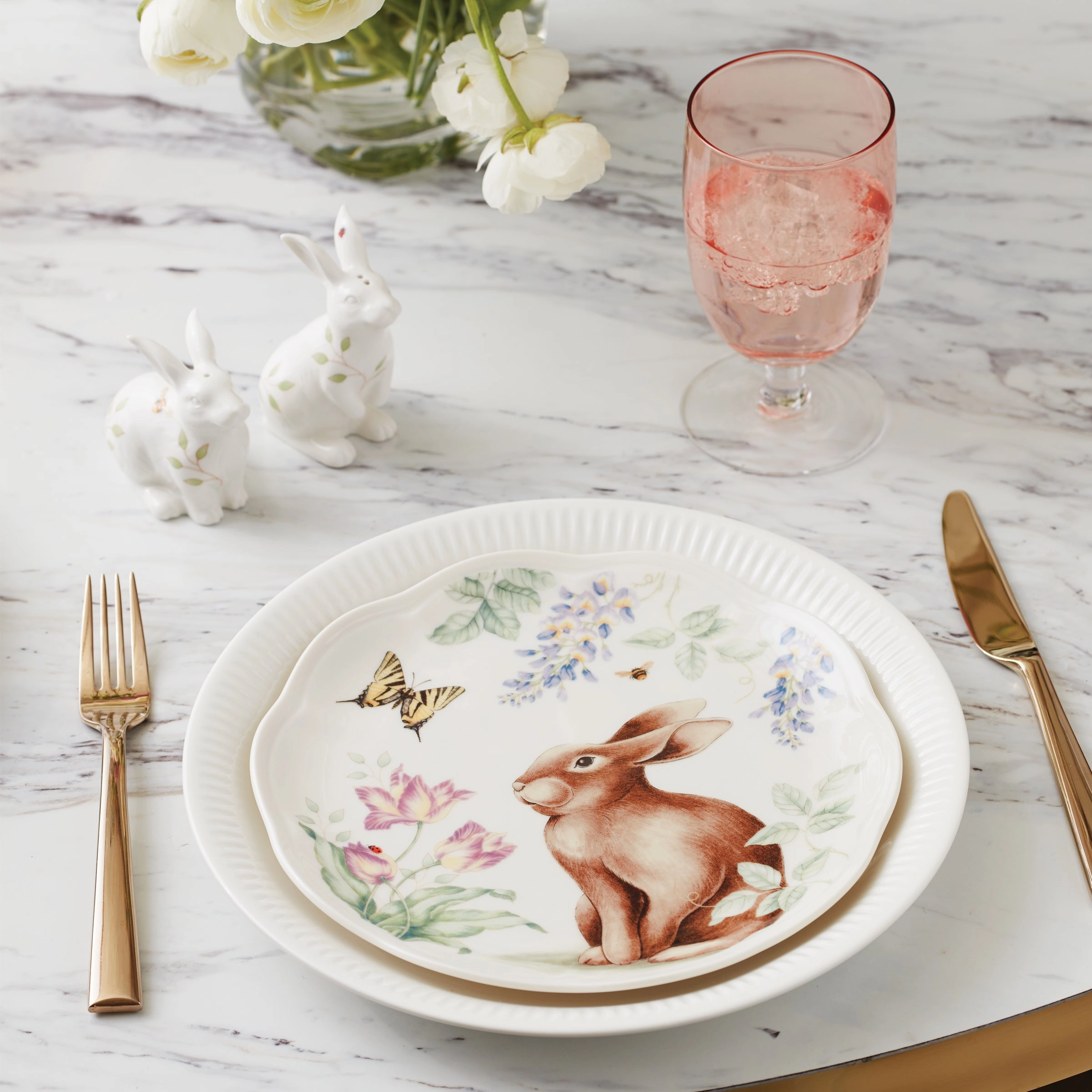 Profile White Accent Plates - Set of 4