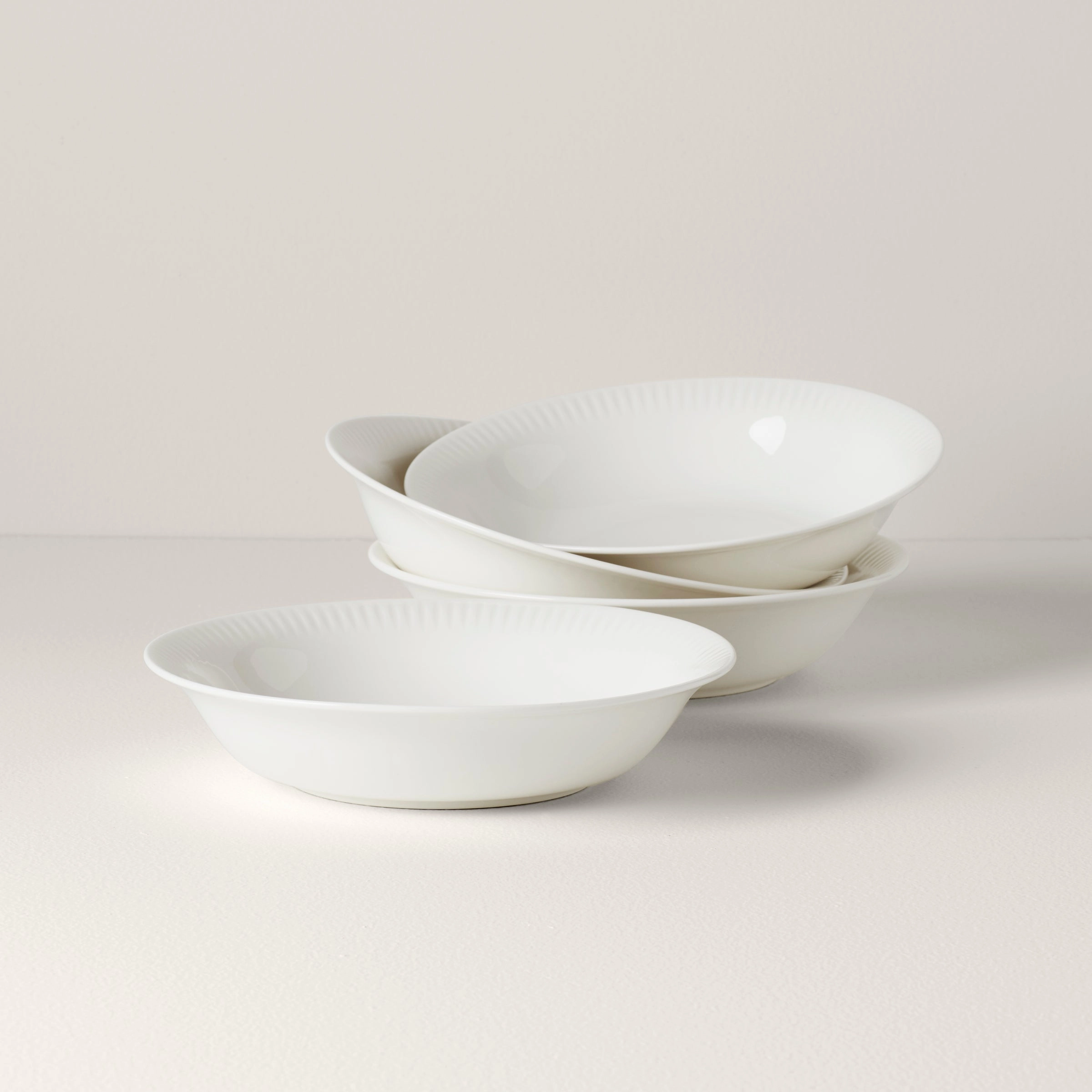 Profile White Pasta Bowls - Set of 4modern kitchen decor ,kitchen dinner set ,dinnerware 
