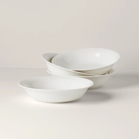 Profile White Pasta Bowls - Set of 4modern kitchen decor ,kitchen dinner set ,dinnerware 