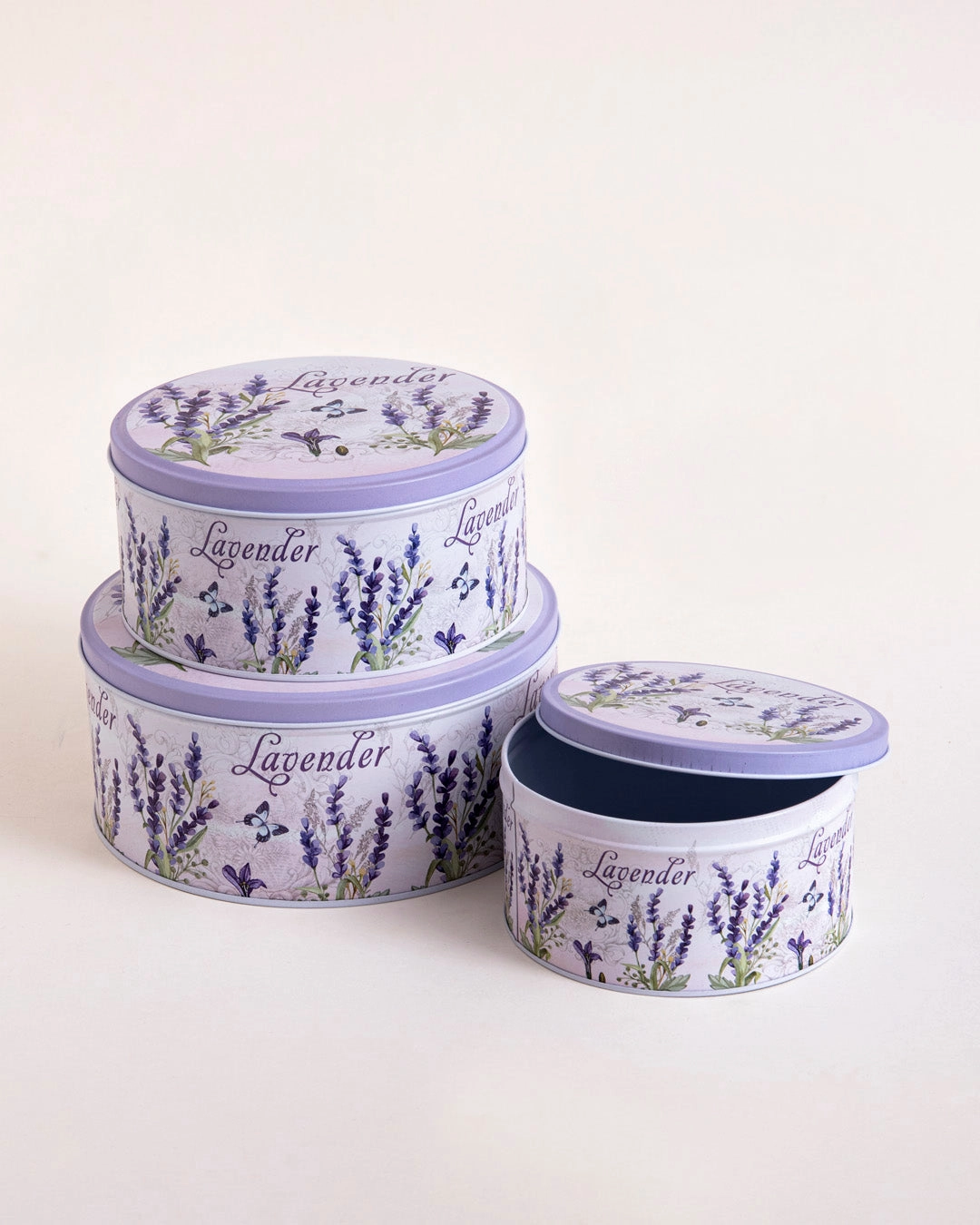 Provence Lavender Storage Canister - Set Of 3