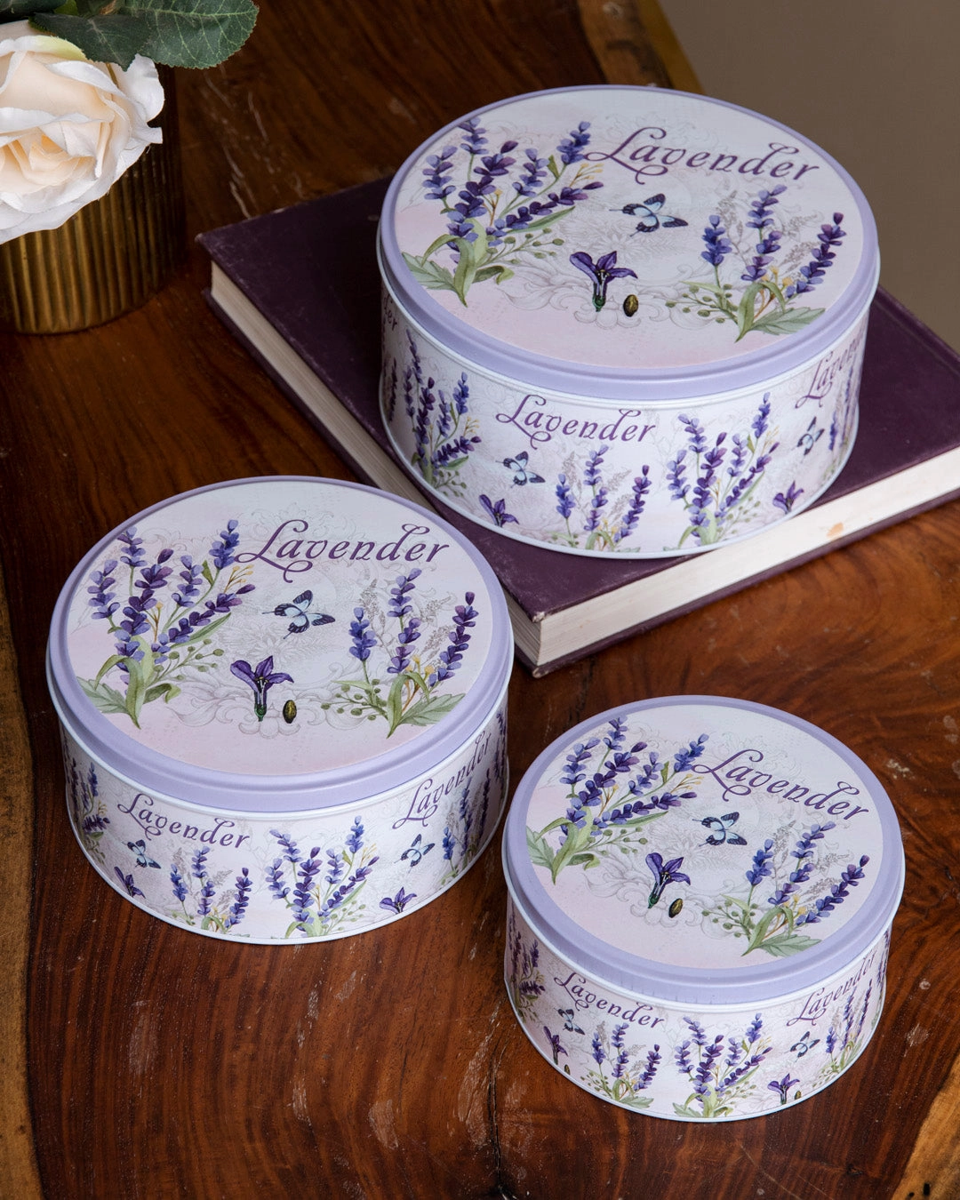 Provence Lavender Storage Canister - Set Of 3