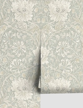 Pure Honeysuckle & Tulip Wallpaper by Morris & Co.nordic style wall decor