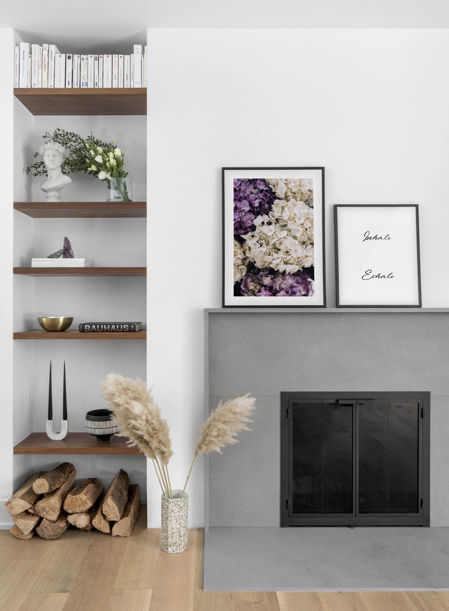 Purple Hydrangeas, Poster