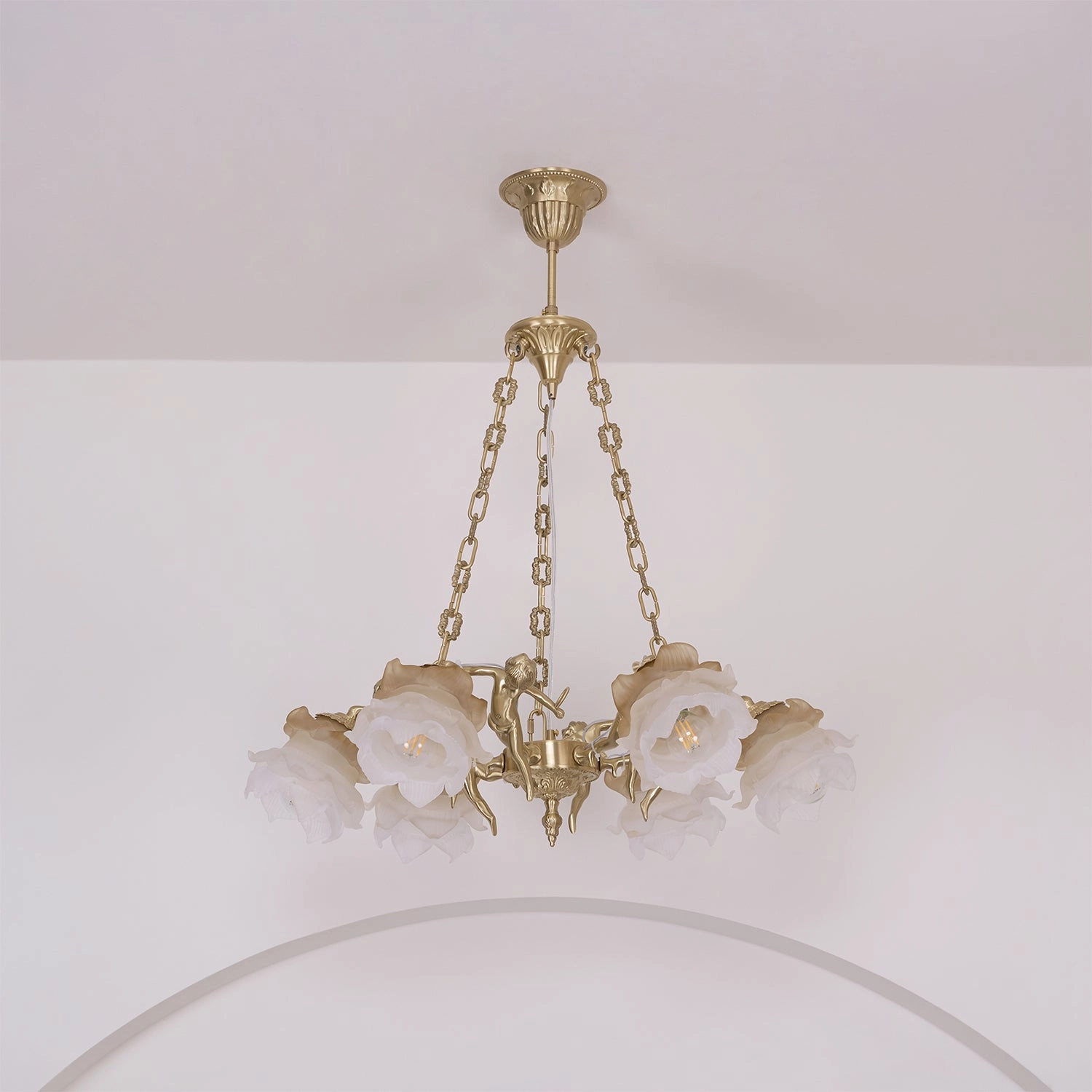Putti Statuettes Brass Suspension