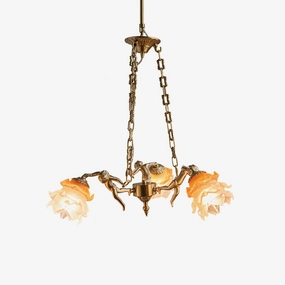Putti Statuettes Brass Suspensionrustic chandelier,bedroom chandelier 