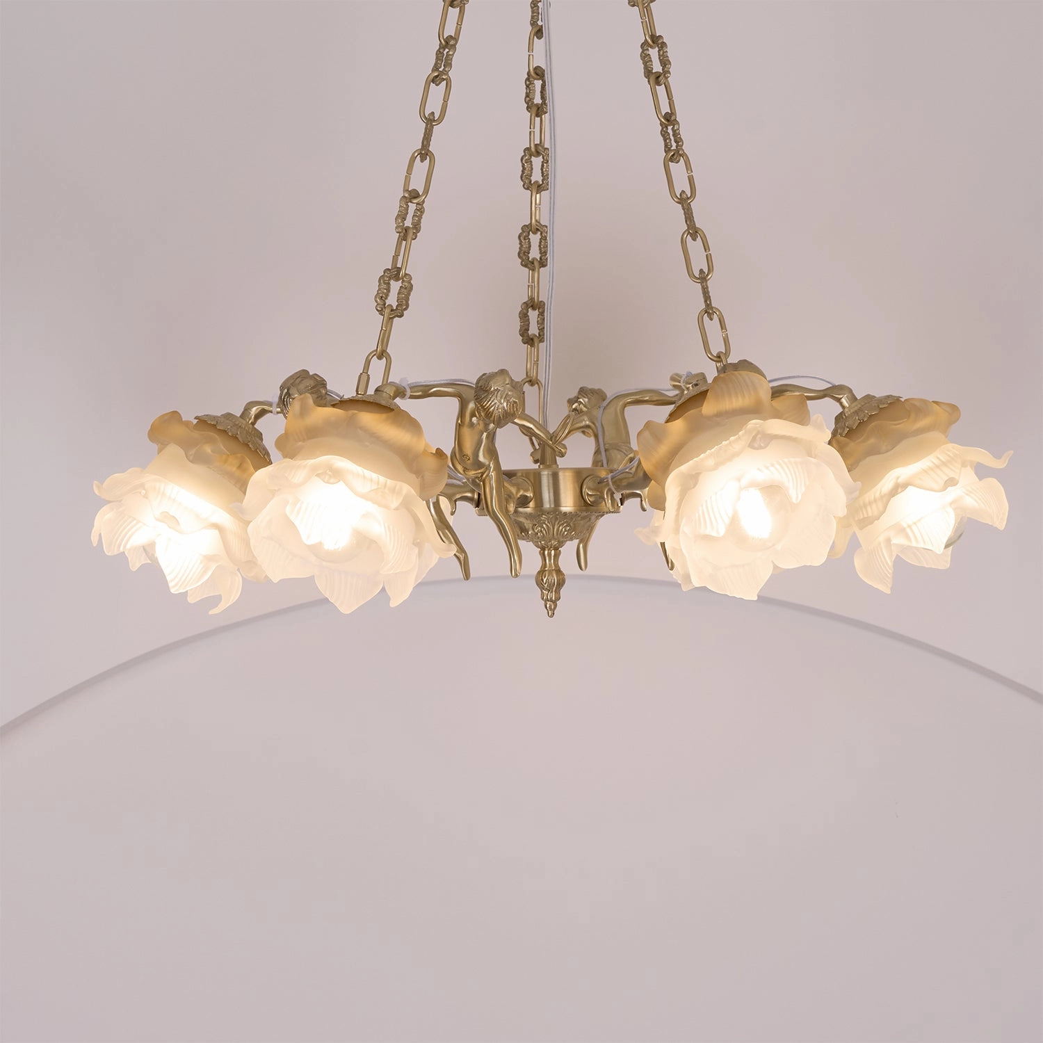 Putti Statuettes Brass Suspension