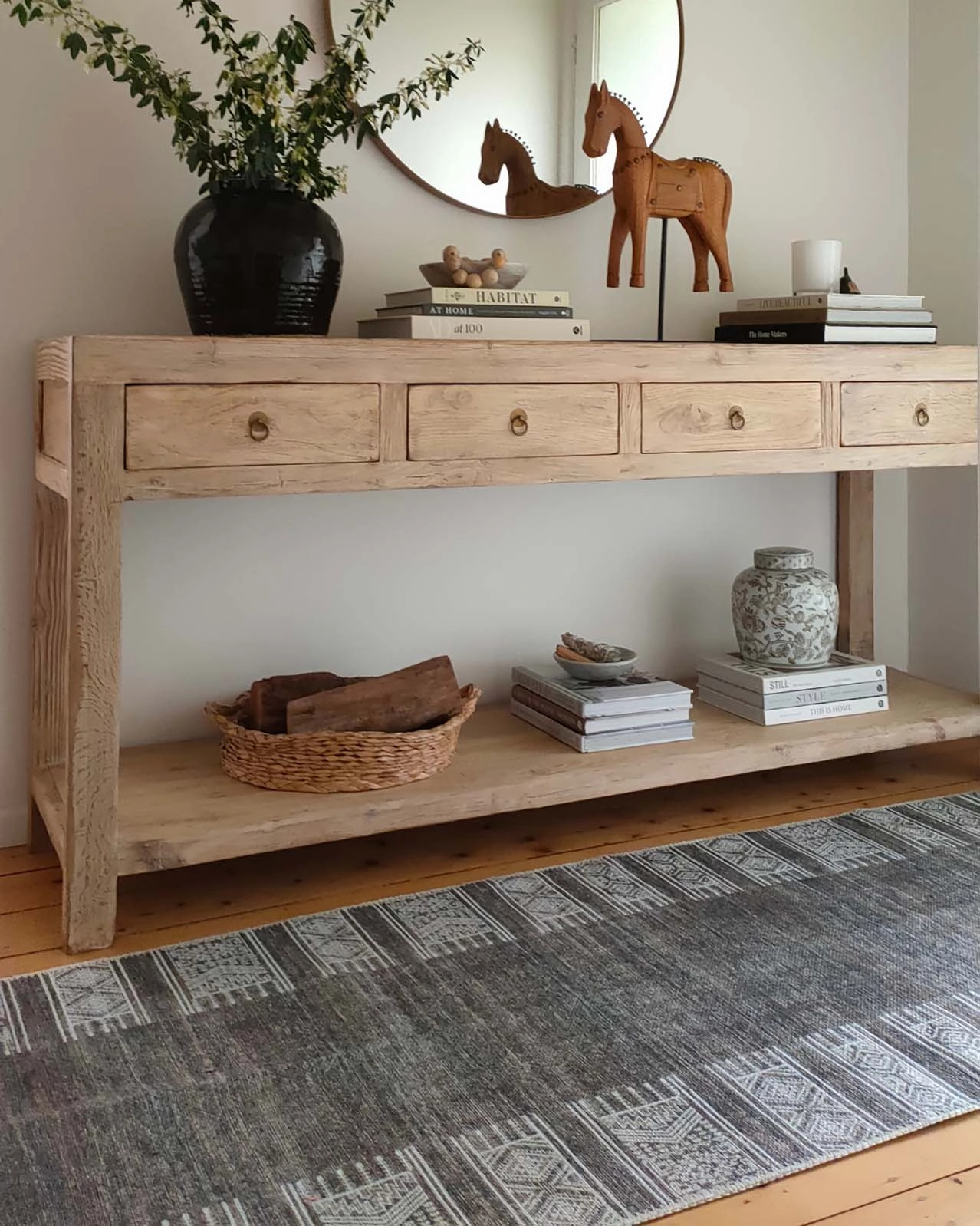 Raia Charcoal and Grey Tribal Distressed Washable Runner Rug *NO RETURNS UNLESS FAULTY