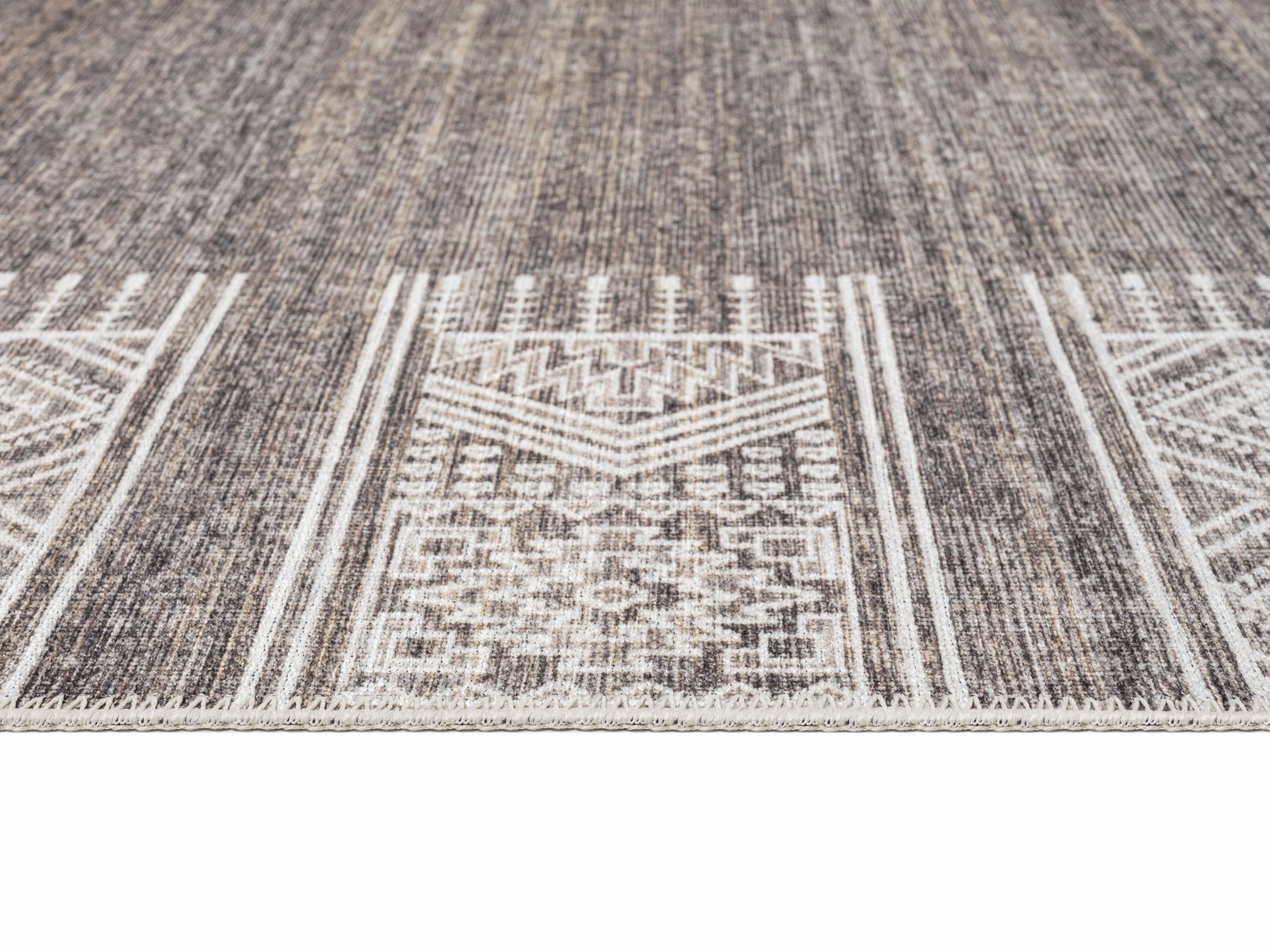Raia Charcoal and Grey Tribal Distressed Washable Runner Rug *NO RETURNS UNLESS FAULTY