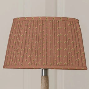 Raja Pleated Tapered Lamp Shade Terracottareplacement lampshade,White Linen Drum Lampshade for Table or Floor Lamp