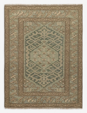 Ramina Hand-Knotted Wool Rugmodern color block patchwork rug