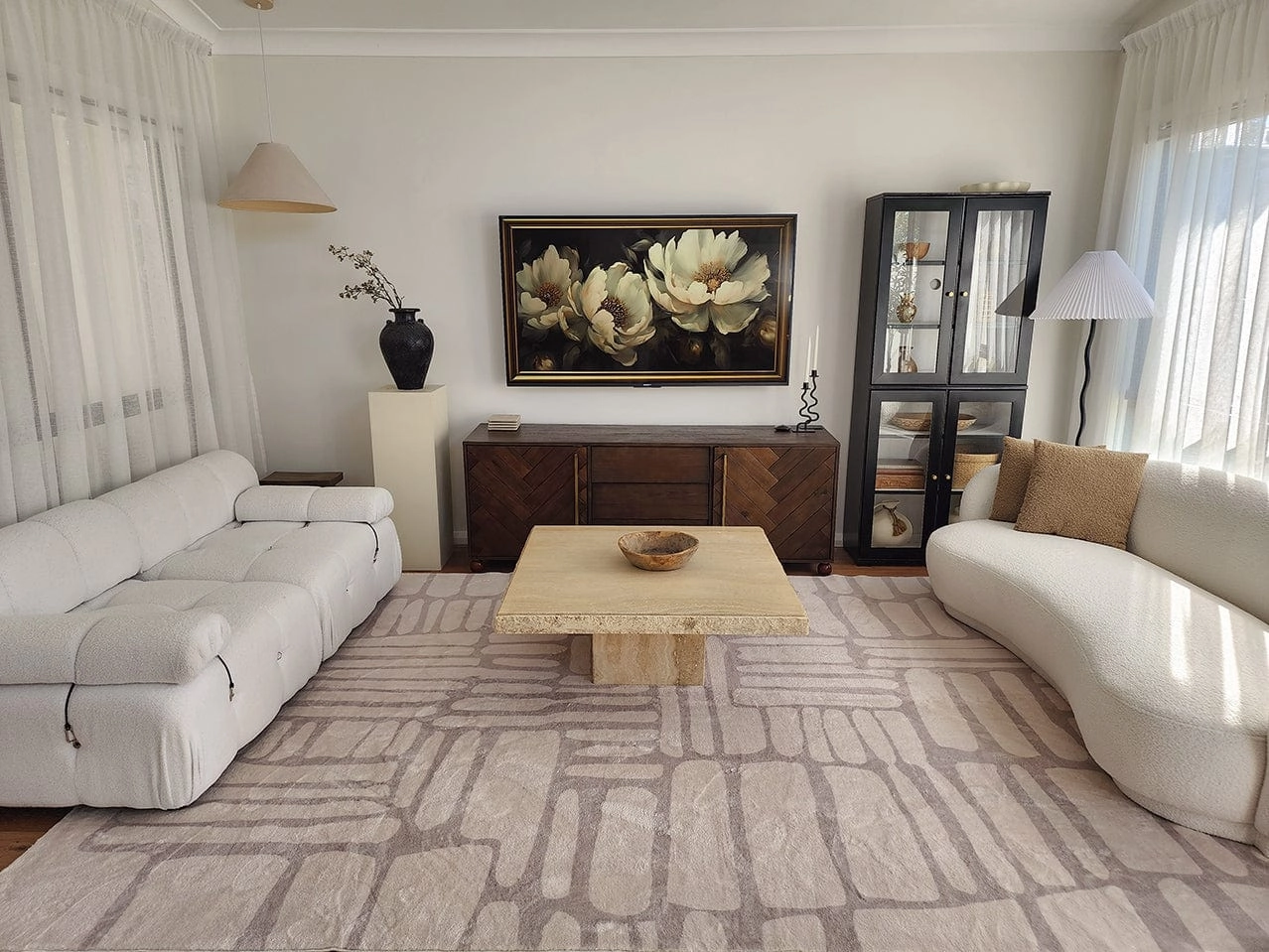 Raquel Grey Abstract Pattern Washable Rug *NO RETURNS UNLESS FAULTY