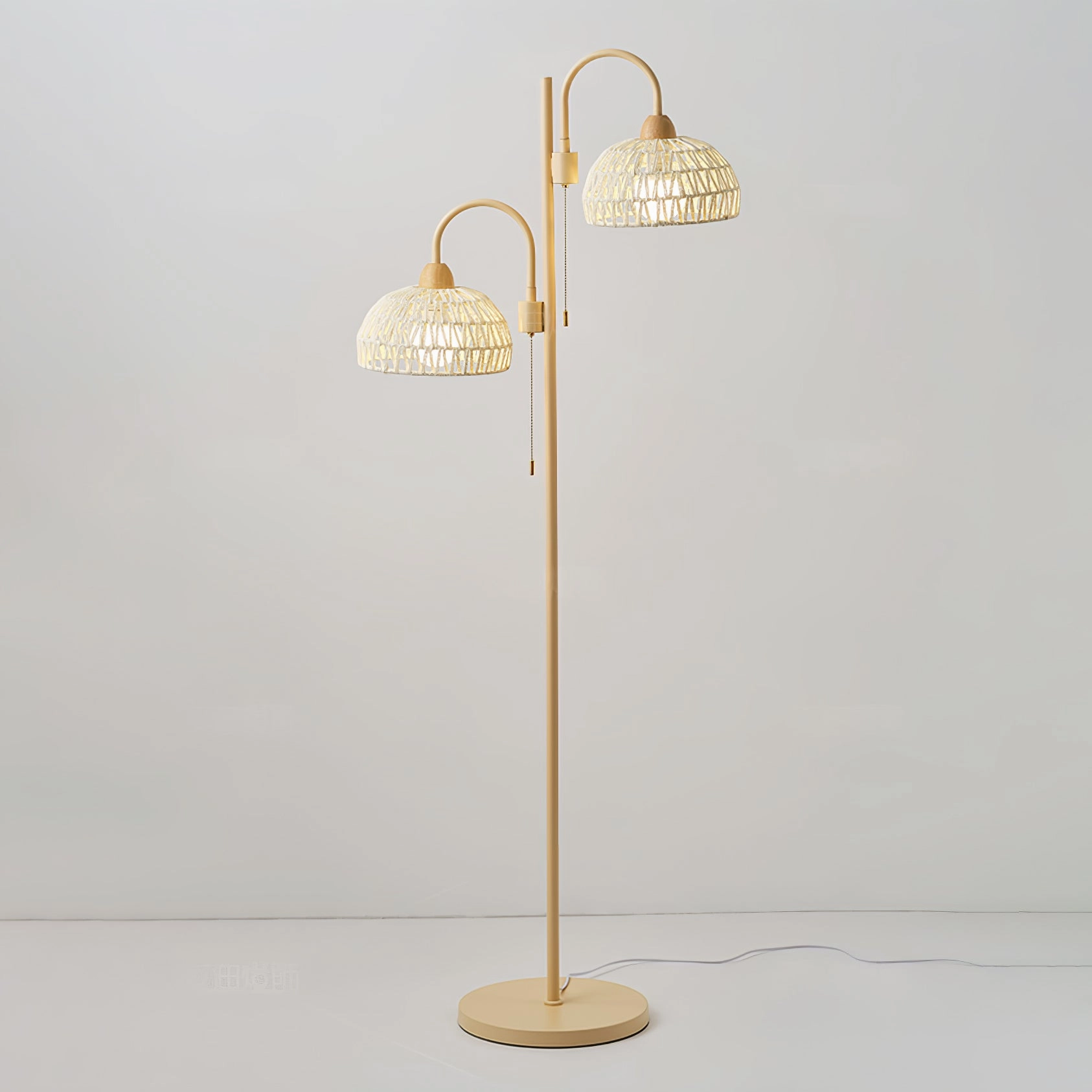 Rattan Arch Floor Lamp