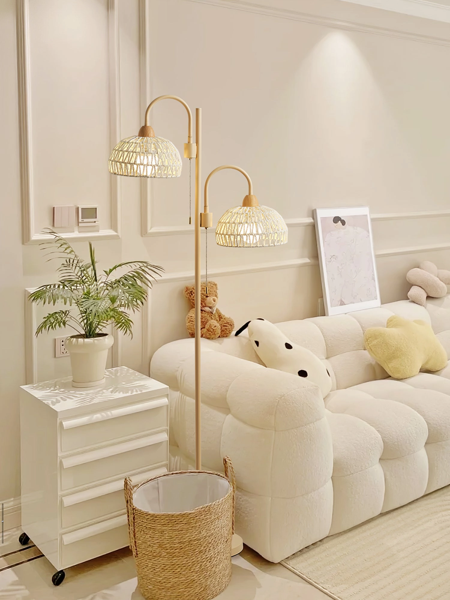 Rattan Arch Floor Lamp