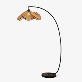 Rattan Bloom Arc Floor Lampmodern floor lamp,floor lamp for bedroom 