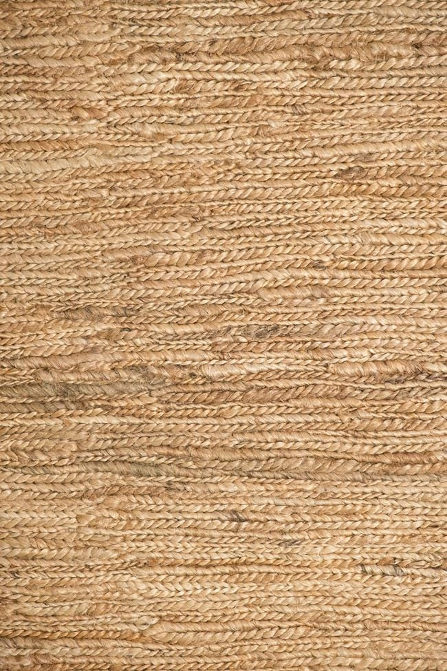 Raven Natural Tan Braided Jute Runner Rug