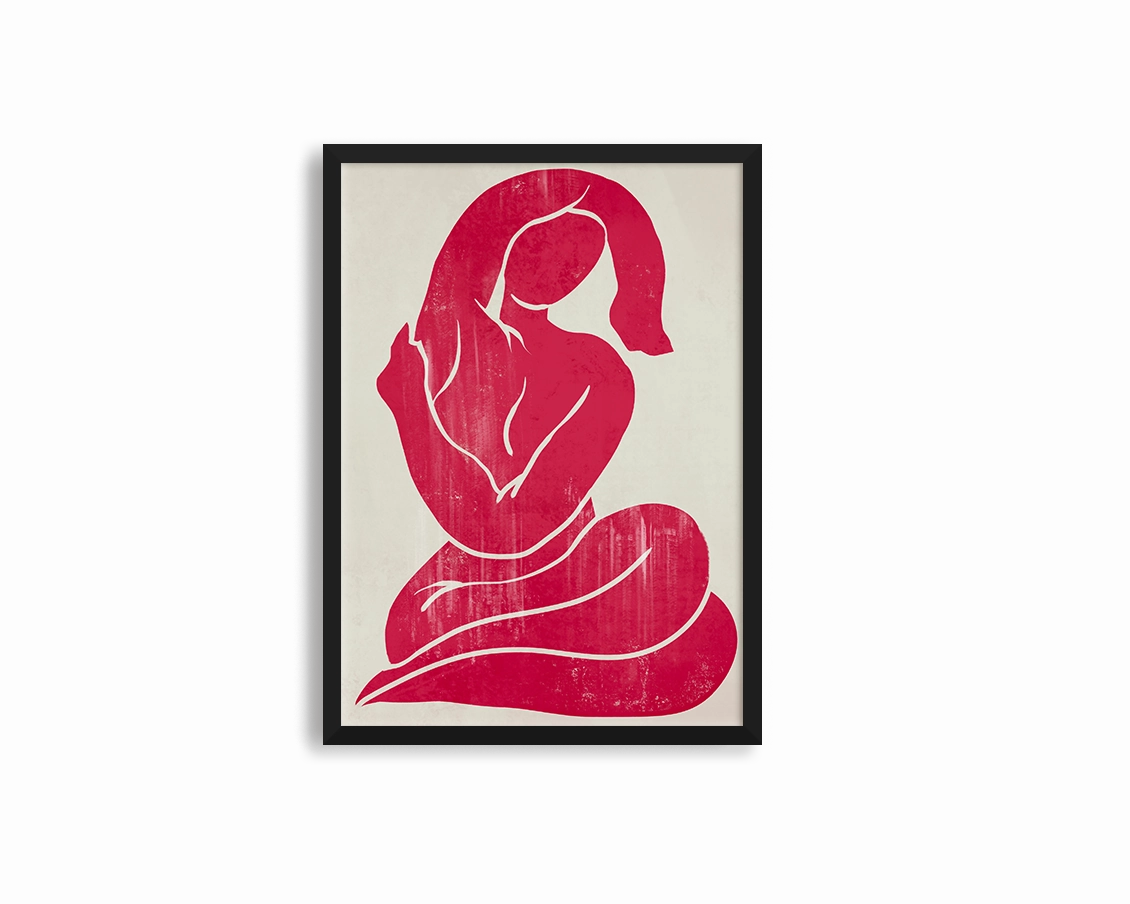 Red Figure Print 1nordic style wall decor
