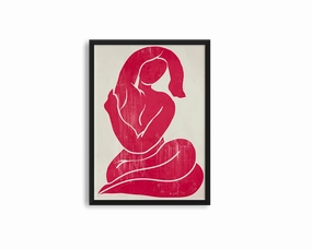 Red Figure Print 1modern abstract painting decor