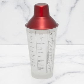 Red Stainless Steel Glass Recipe Shakerglass cups ,personalized mugs 