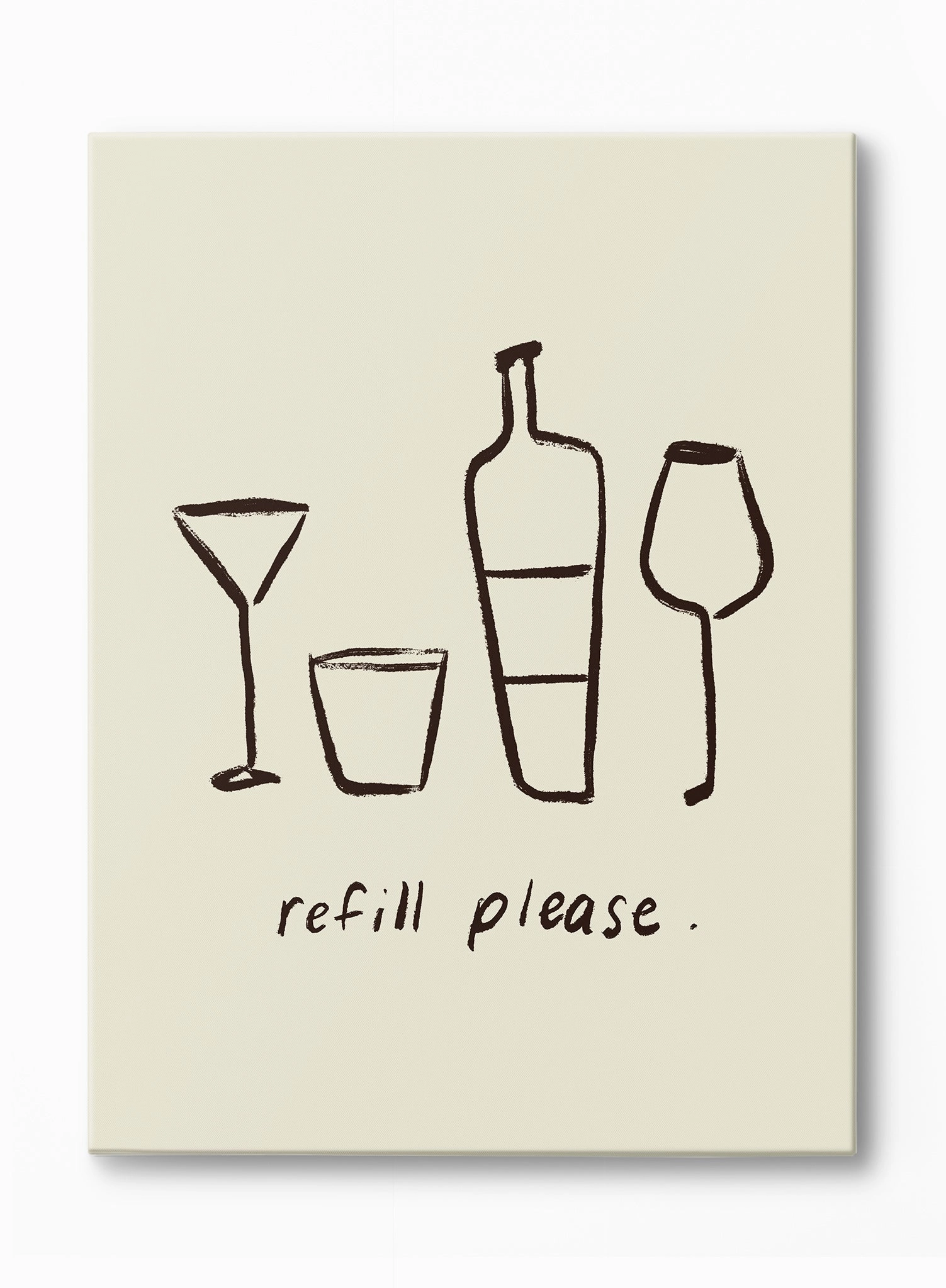 Refill, Please!, Canvasindoor decorative canvas print