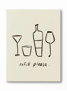Refill, Please!, Canvasindoor decorative canvas print
