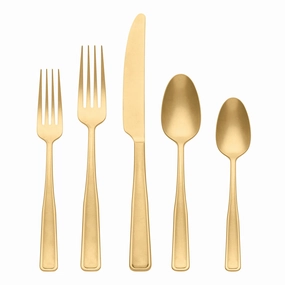 Reid Champagne Vintage 20 Piece Flatware Seteco-friendly bamboo fiber tableware set 