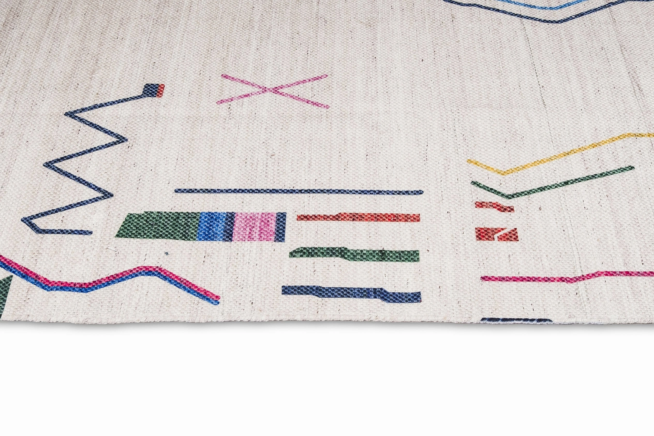 Remi Ivory Multi-Colour Abstract Tribal Indoor Outdoor Rug