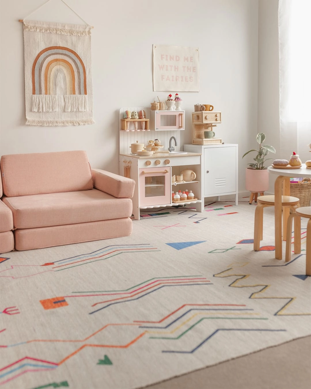 Remi Ivory Multi-Colour Abstract Tribal Indoor Outdoor Rug