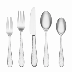 Rendezvous Mirror Hammered 20 Piece Flatware Seteco-friendly bamboo fiber tableware set 
