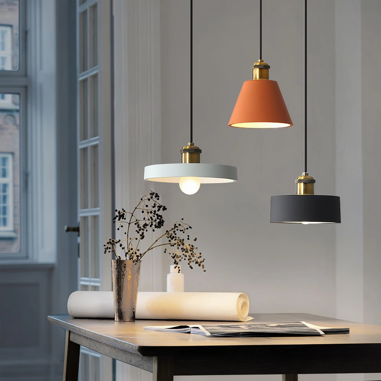 Resin Geometric Pendant Lamp