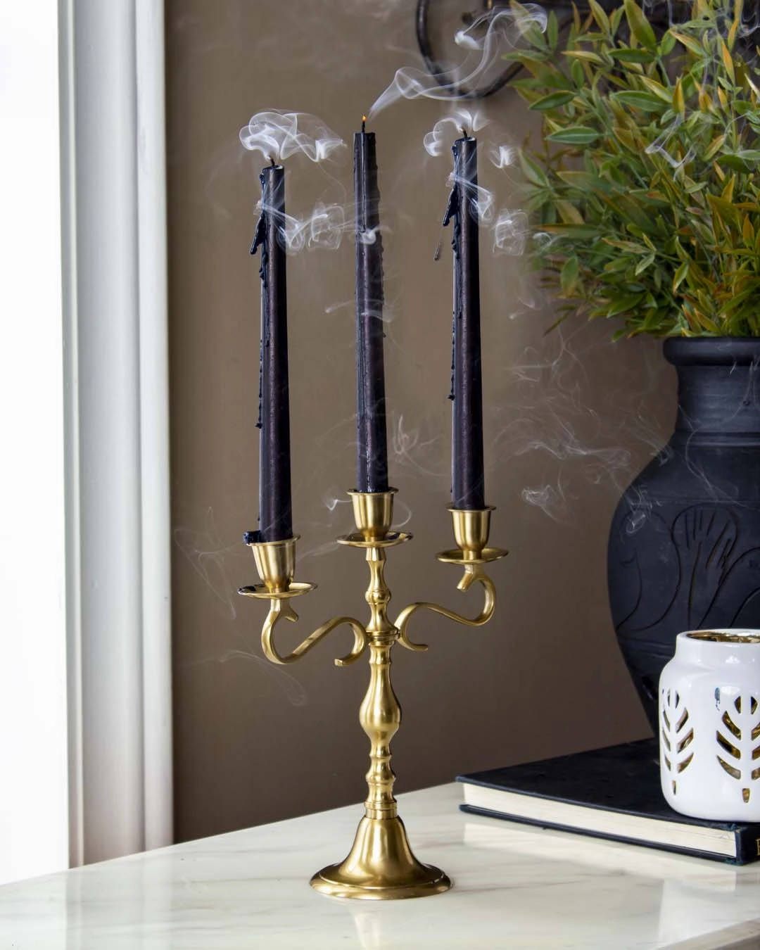 Retro Style Candle Stand With 3 Arms