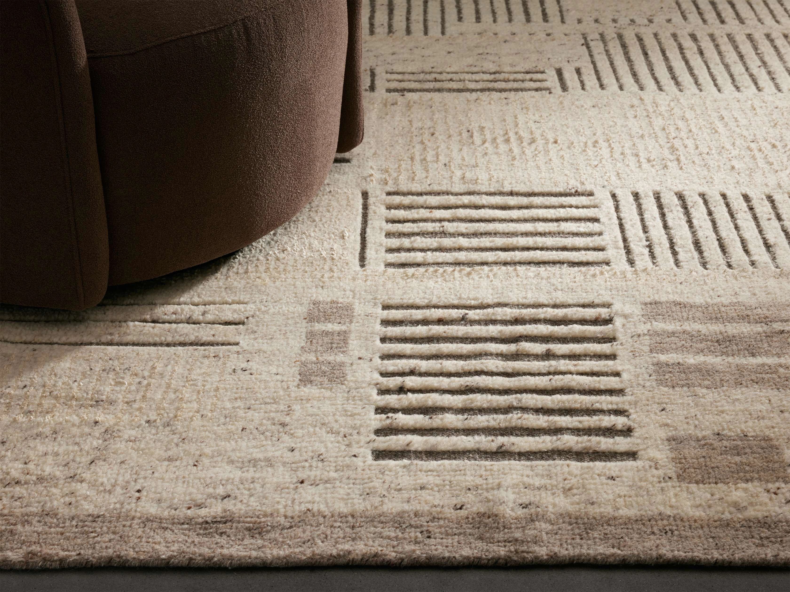 Rex Hand-Knotted Rugmodern color block patchwork rug