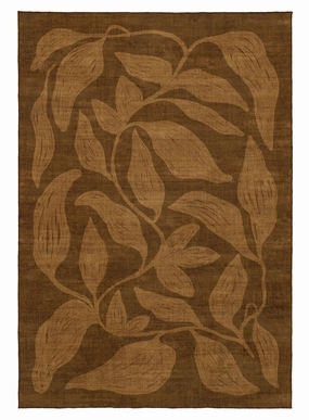 Rhea Brown Botanical Washable Rugmodern color block patchwork rug