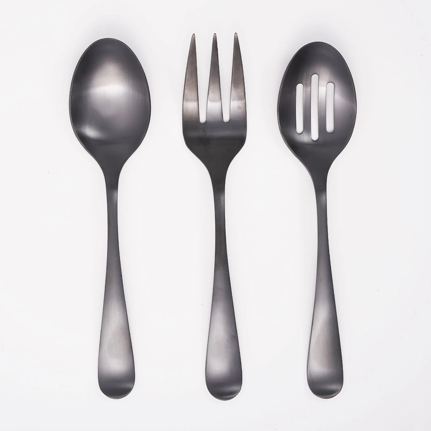 Rhiannon Black Satin 3 Piece Hostess Set