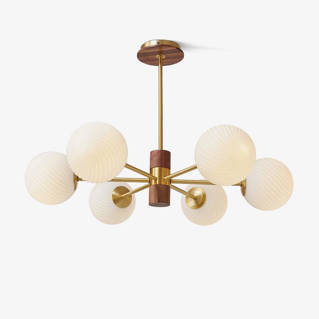 Ribbed Babble Glass Chandelierrustic chandelier,bedroom chandelier 