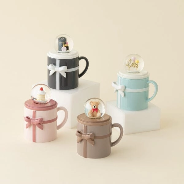Ribbon Mug & Snow Globe Blue