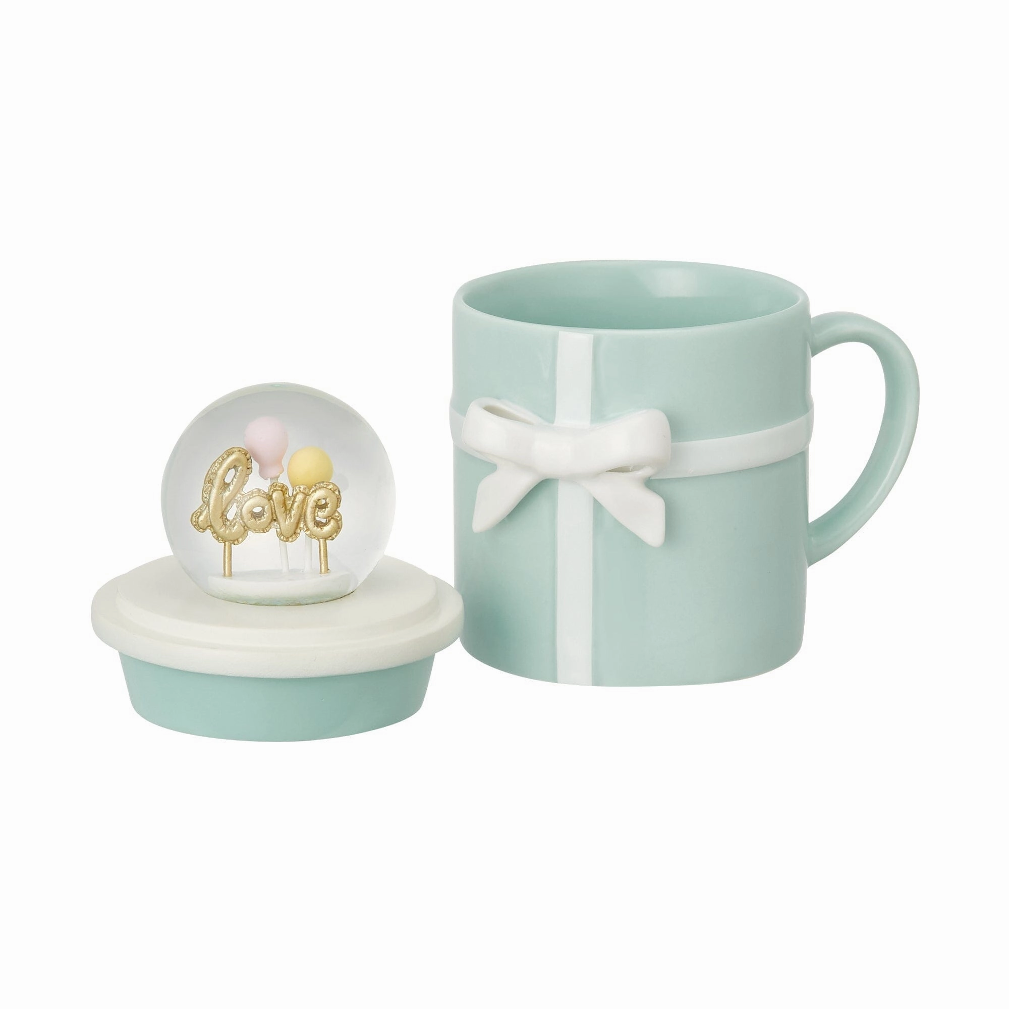 Ribbon Mug & Snow Globe Blue