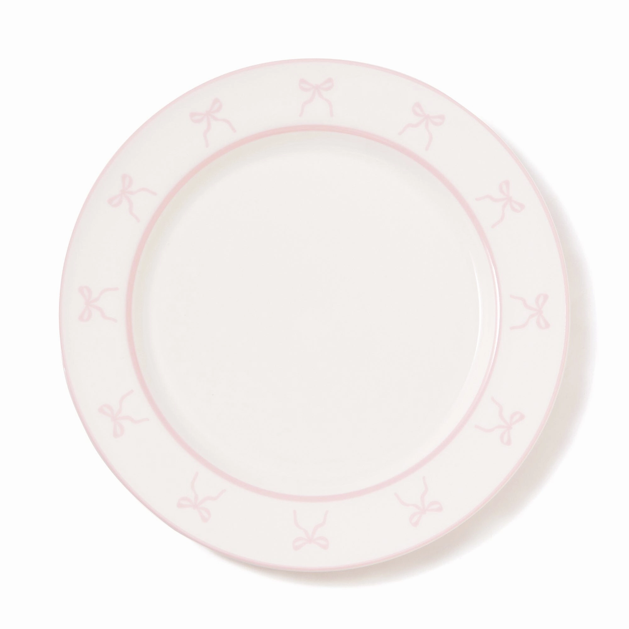Ribbon Plate Medium Pinkhand-painted ceramic bowl
