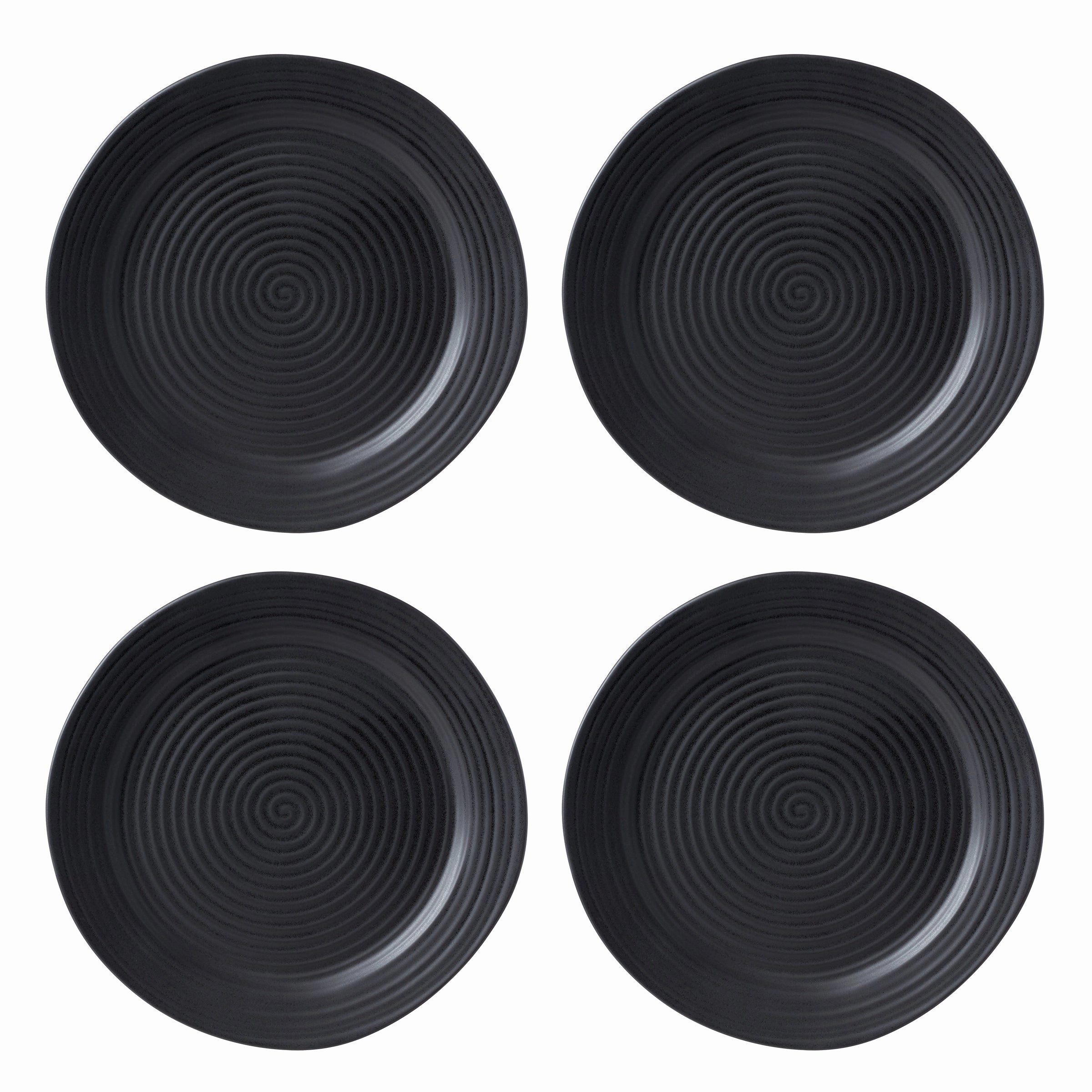Ridge Black 12-Piece Dinnerware Set