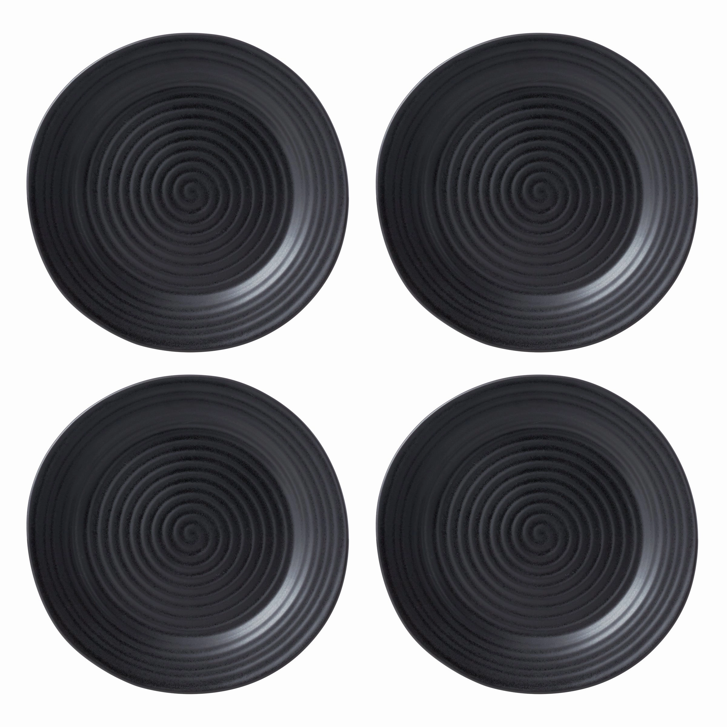 Ridge Black 12-Piece Dinnerware Set
