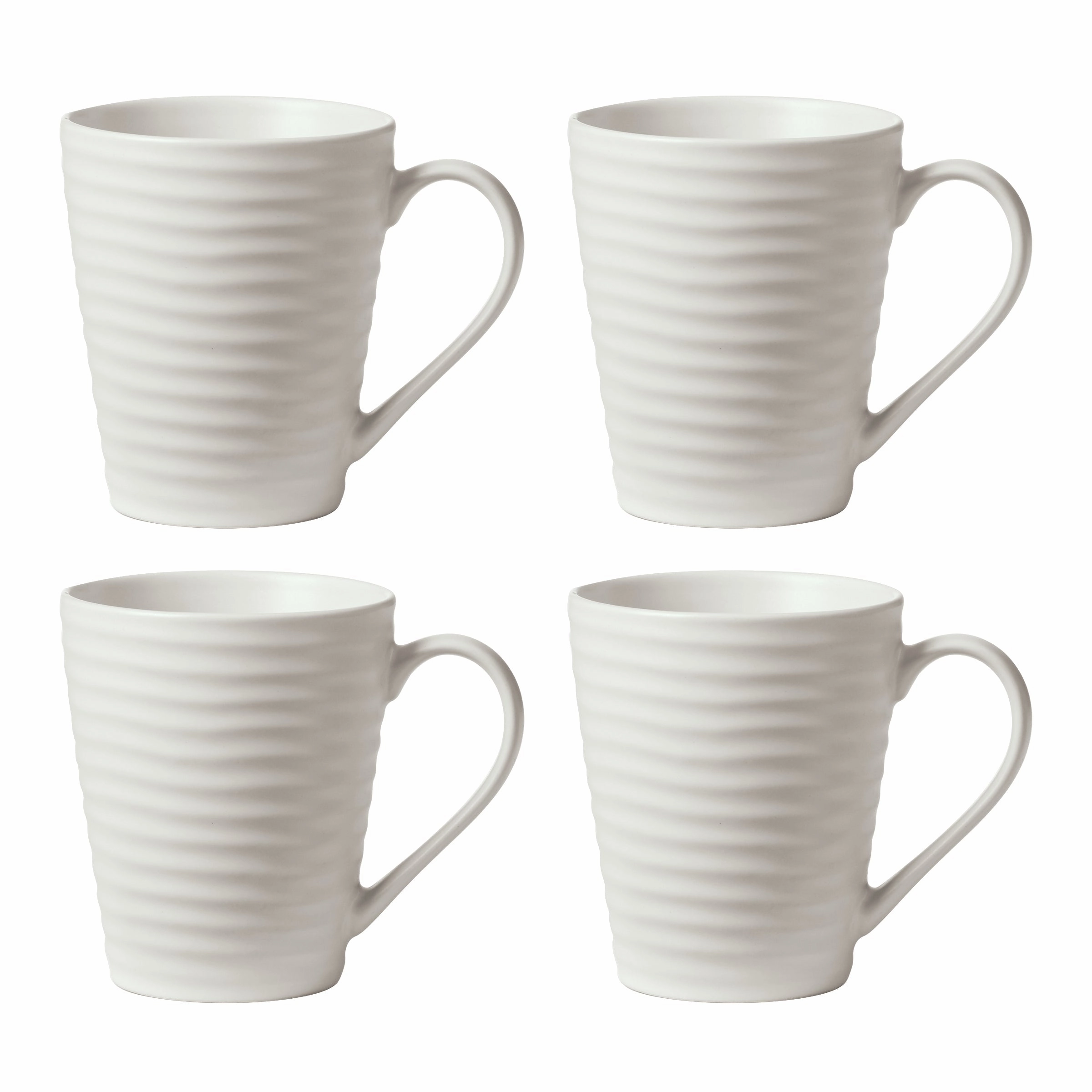 Ridge White Mugs - Set of 4glass cups ,personalized mugs 