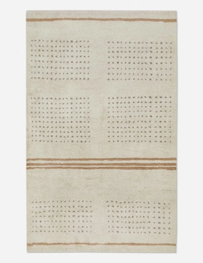 Rina Hand-Knotted Wool-Blend Moroccan Rugmodern color block patchwork rug