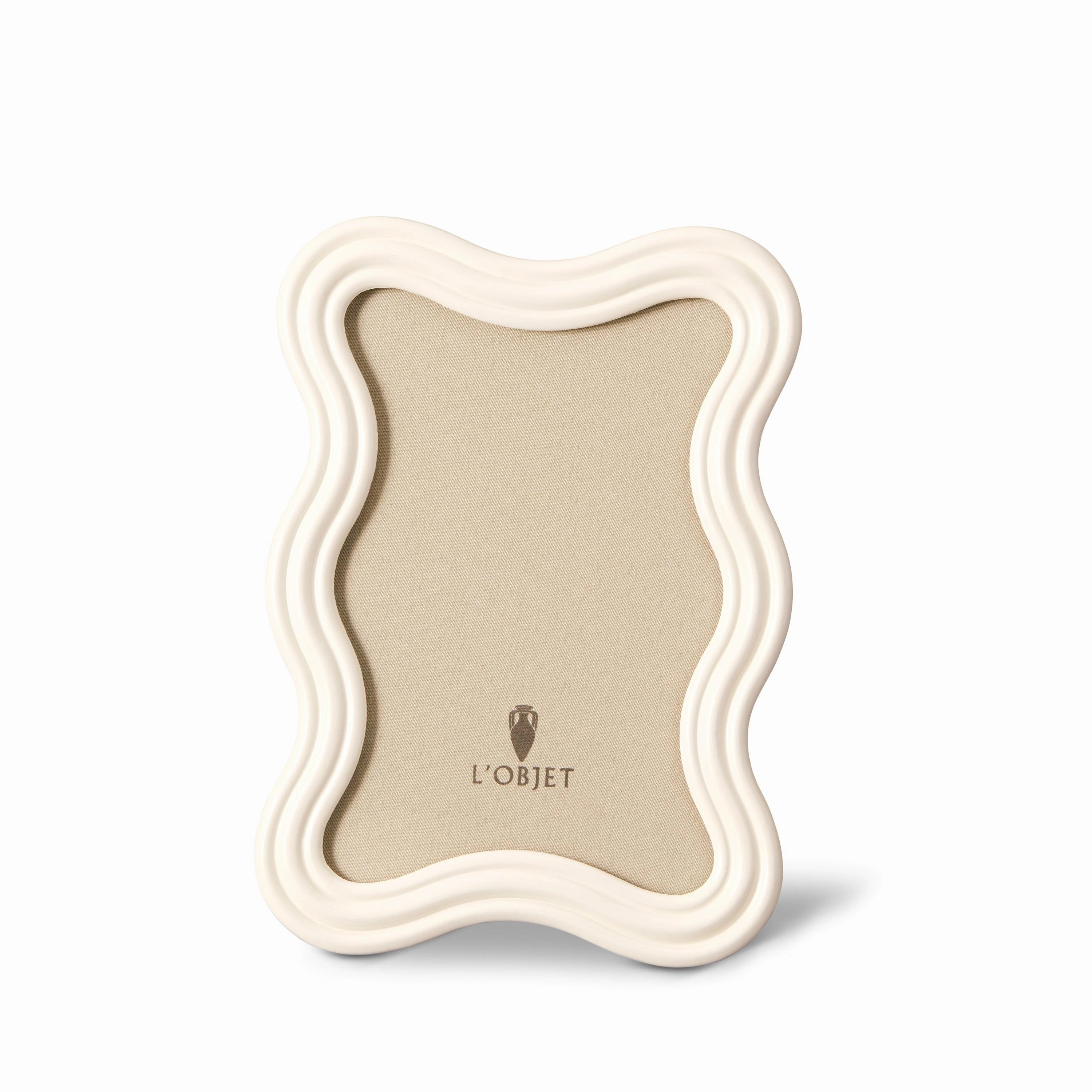 Ripple Frame - White Enamel - 4x6decorative photo frame ,personalized photo frame 