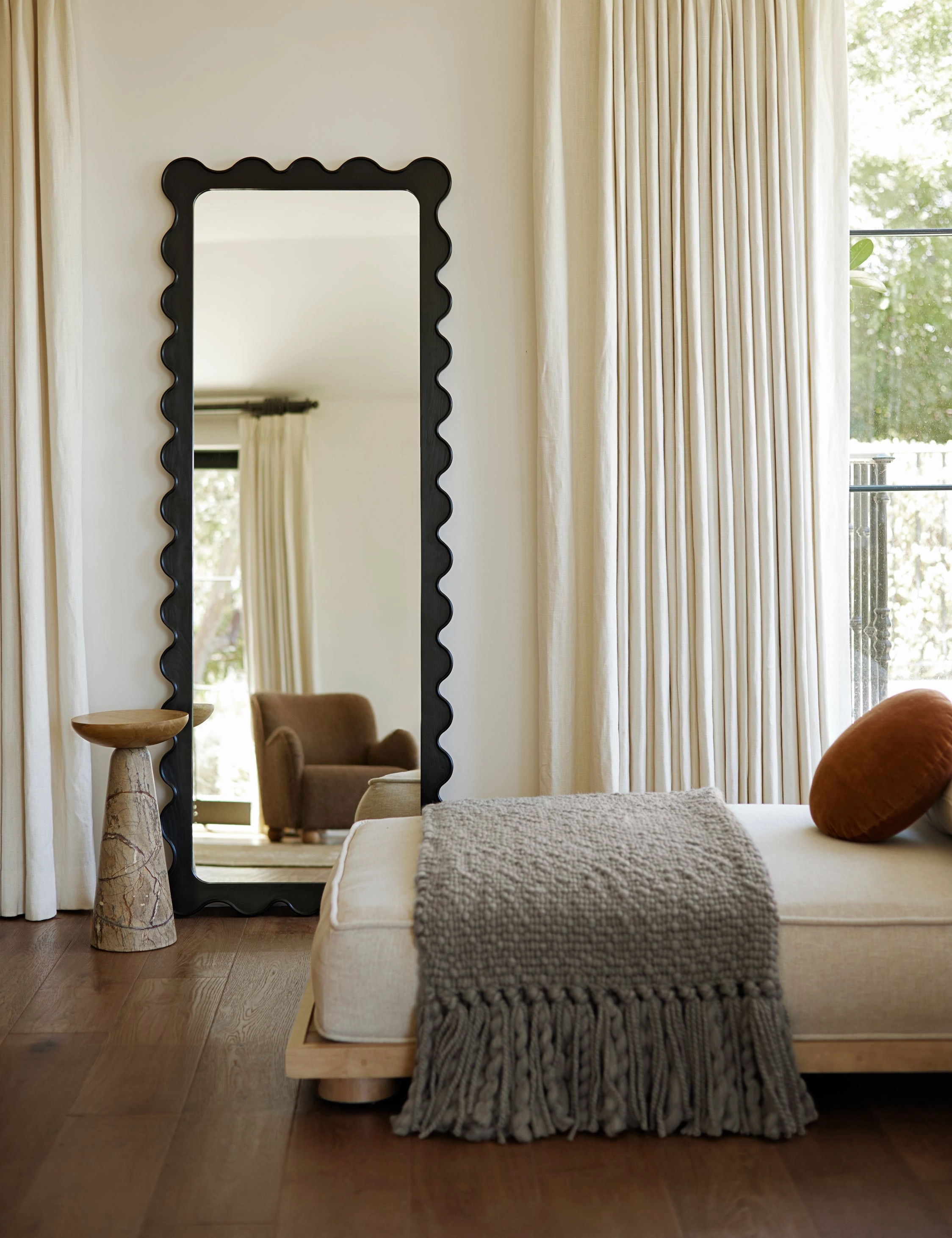 Ripple Full Length Mirror by Sarah Sherman Samuelnordic style wall decor