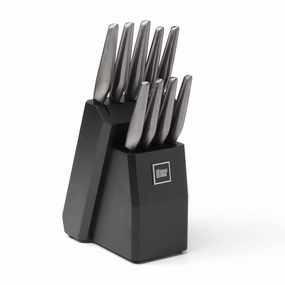 Robert Irvine 10 Piece Black Cutlery Blockmodern kitchen decor ,kitchen dinner set ,dinnerware 