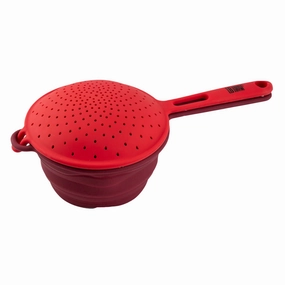 Robert Irvine 2-Piece Silicone Colander Set - Redmodern kitchen decor ,kitchen dinner set ,dinnerware 