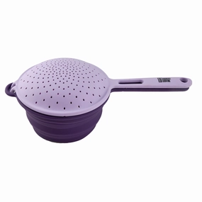 Robert Irvine 2-Piece Silicone Colander Set Purplemodern kitchen decor ,kitchen dinner set ,dinnerware 