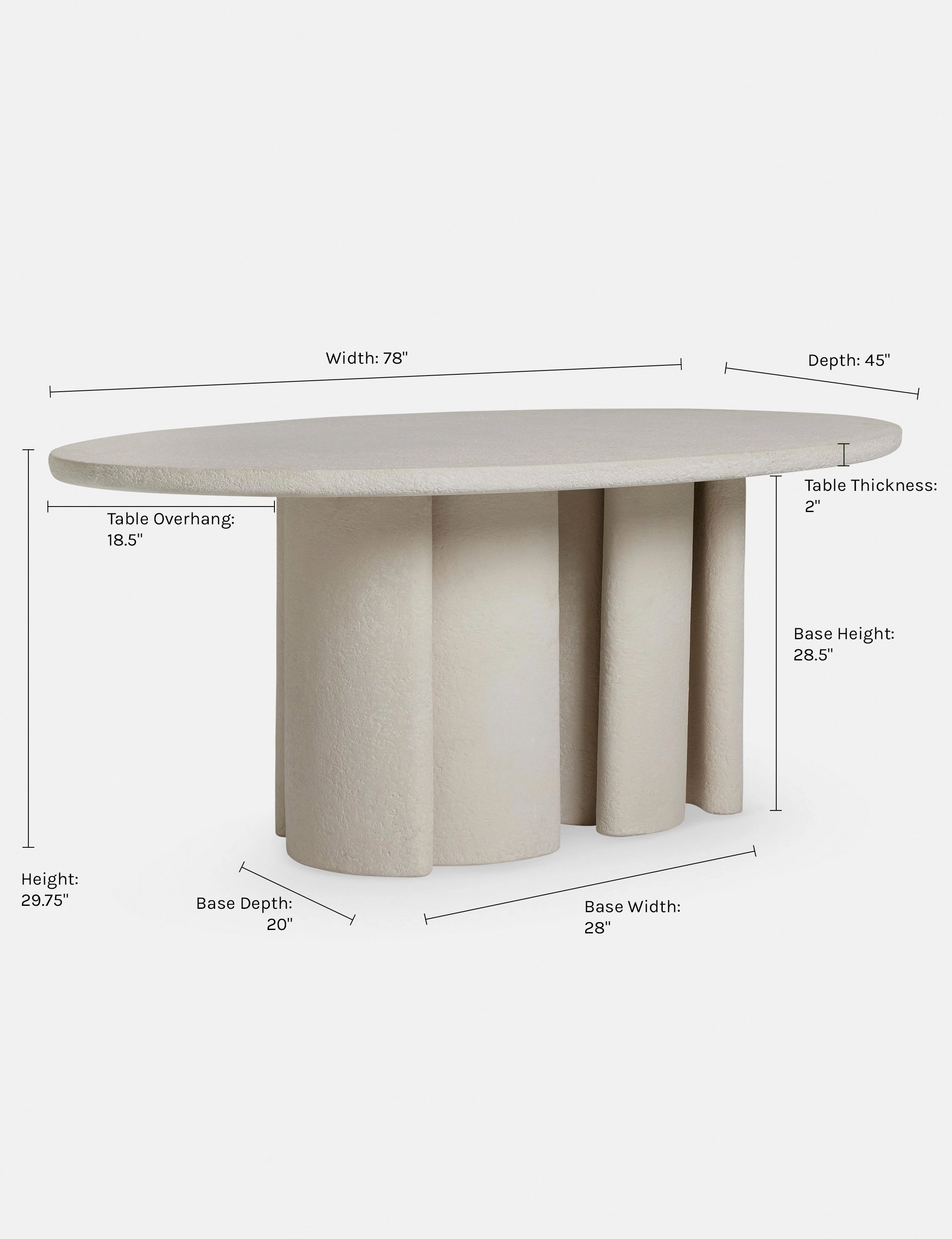 Rodrigo Indoor / Outdoor Oval Dining Table