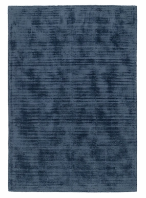 Rooney Navy Handwoven PET Rugmodern color block patchwork rug