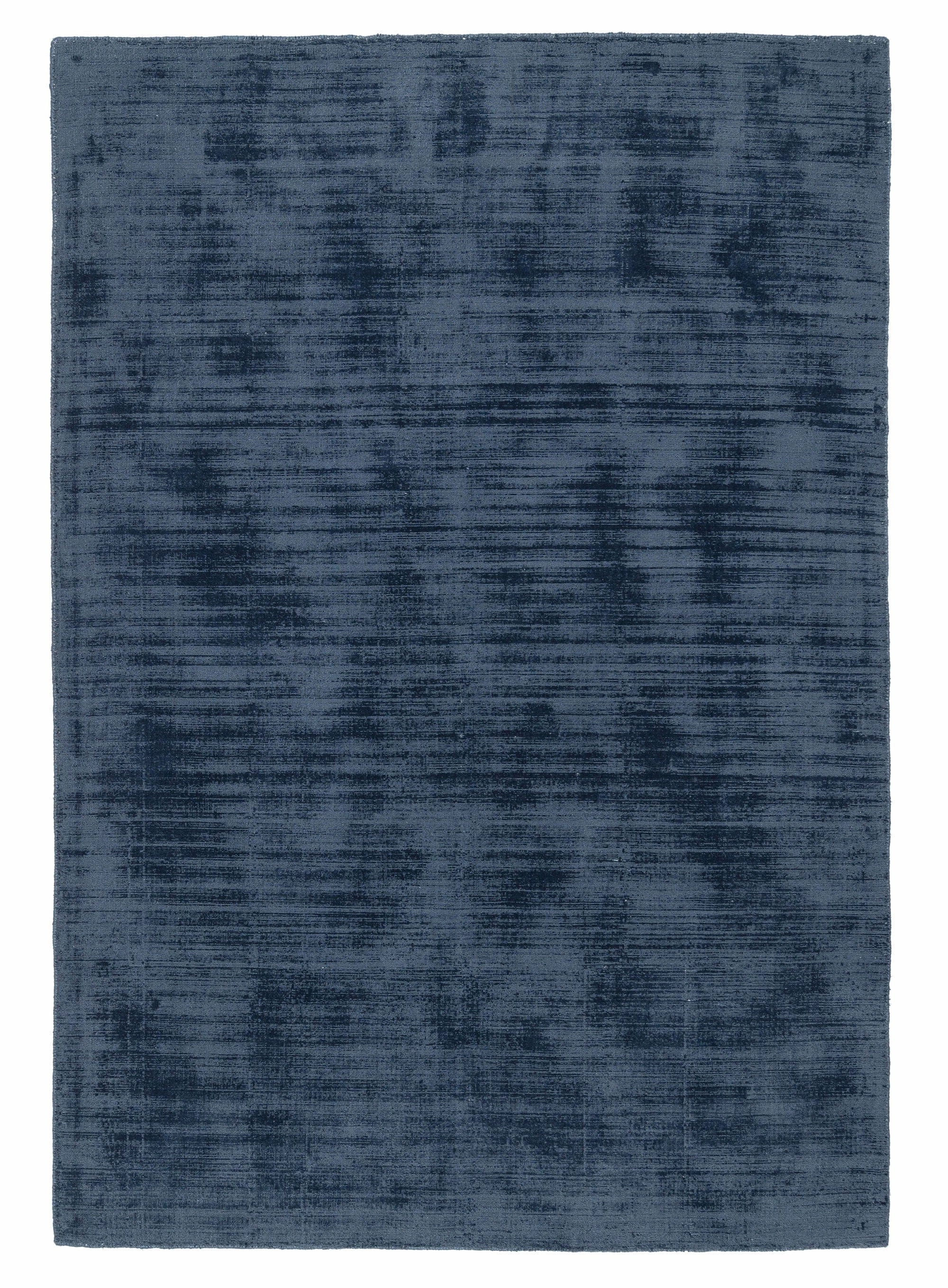 Rooney Navy Handwoven PET Rugmodern color block patchwork rug