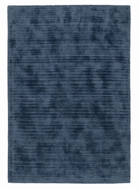 Rooney Navy Handwoven PET Rugmodern color block patchwork rug